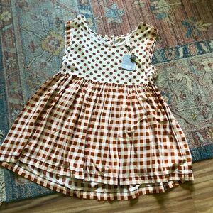 NWT Matilda Jane babydoll polka dot and checked top